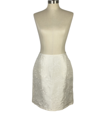 INC Cream Silk Skirt