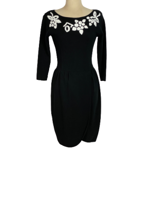 Adrianne Vittadini Retro Black Dress