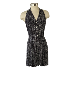Vintage Rampage Black and White Floral Playsuit