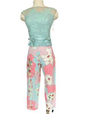 Vintage Seafoam Lace Top