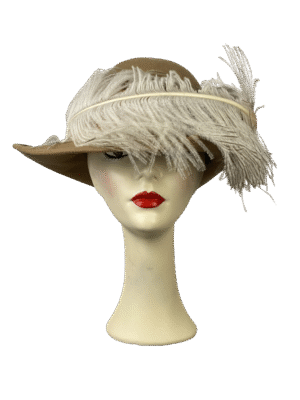 Ostrich Feather Wool Hat